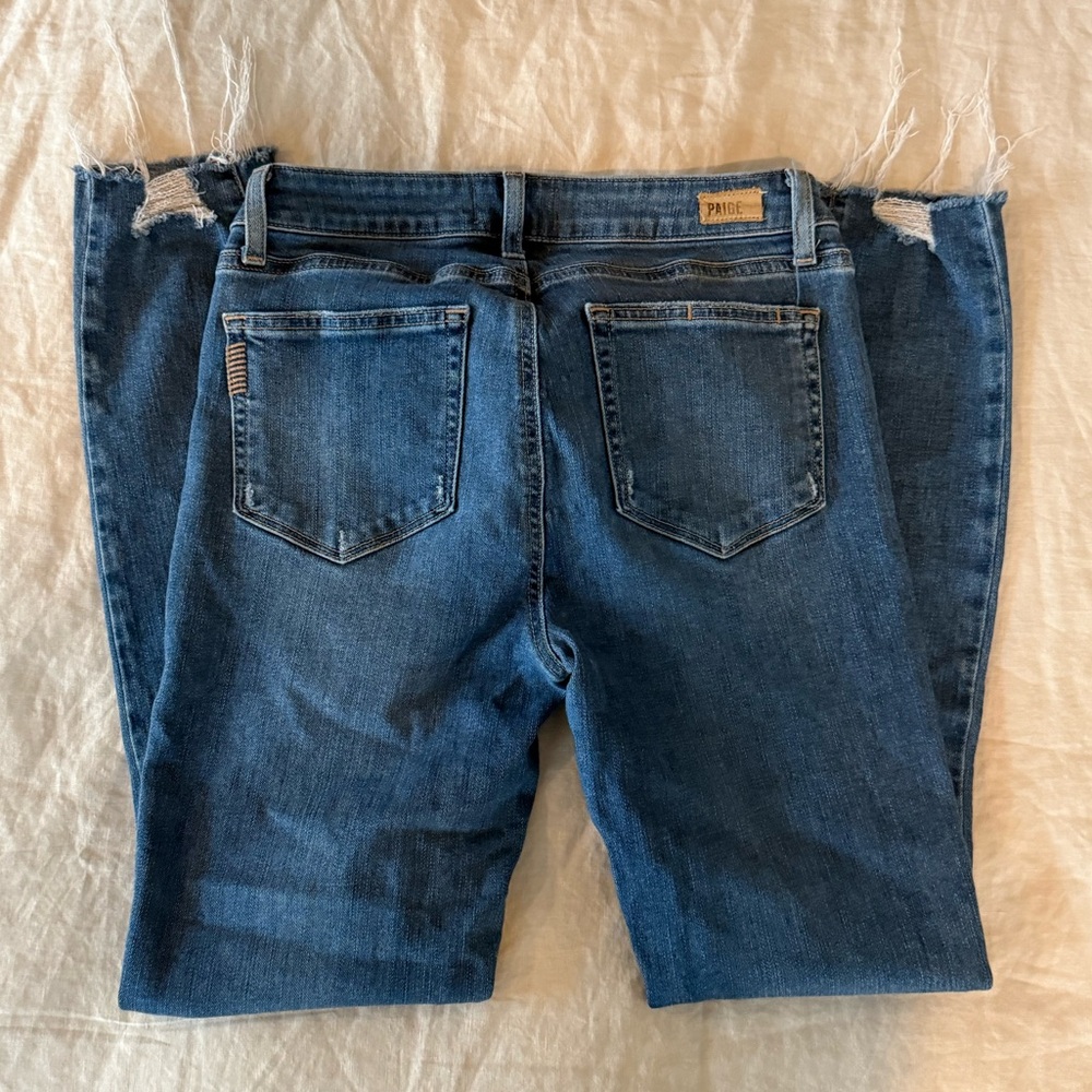 PAIGE Verdugo Flo Destructed Ankle Jeans - Picture 3 of 6